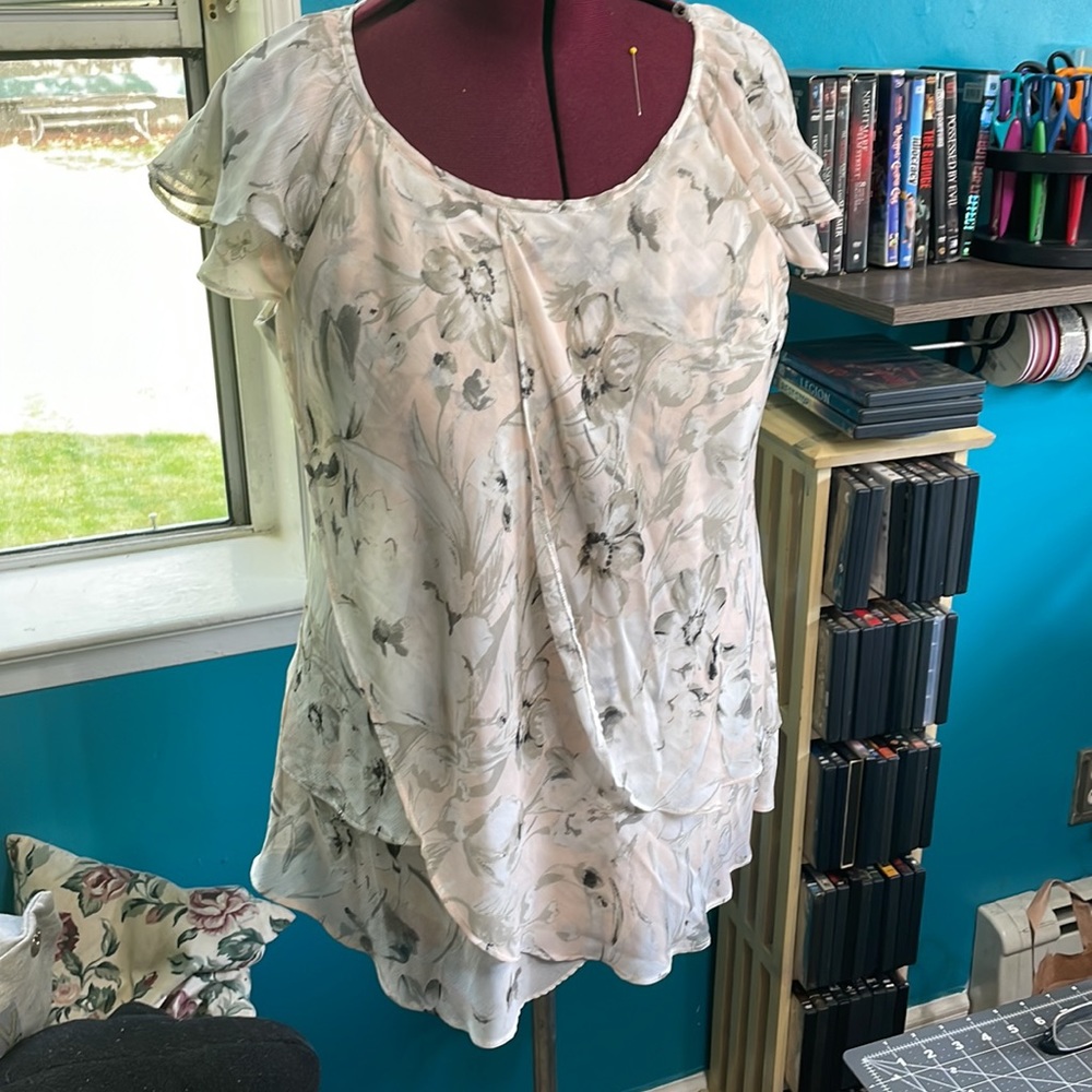Cream floral top